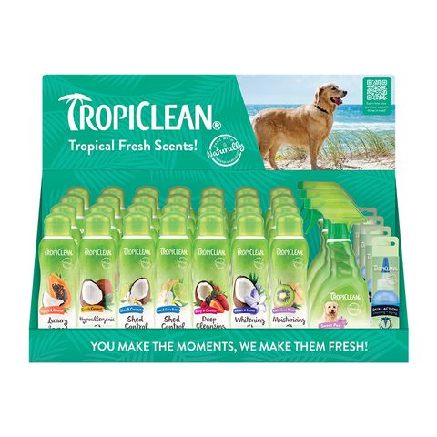 TropiClean Shampoo Display