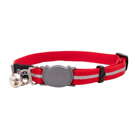 Rogz Alleycat Safety Release Collar Red Sml