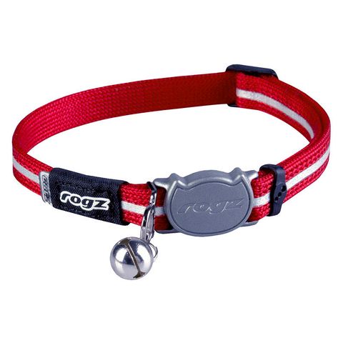 Rogz Alleycat Safety Release Collar Red Sml