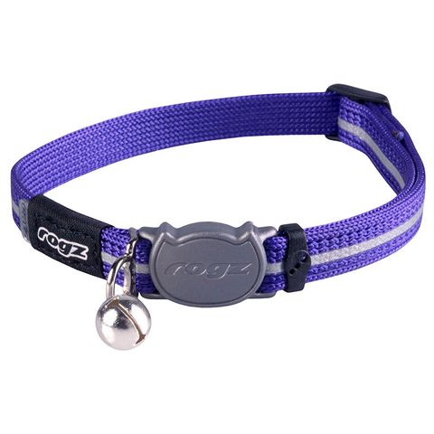 Rogz Alleycat Safety Release Collar Purple Sml