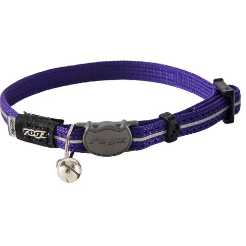Rogz Alleycat Safety Release Collar Purple Xsml