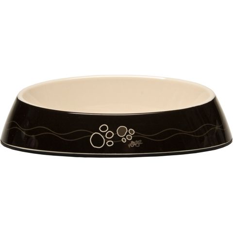 Rogz Fishcake Cat Bowl Black Paws