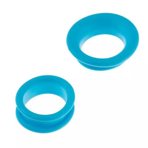 Groom Professional Rubber Scissor Inserts Cyan Blue