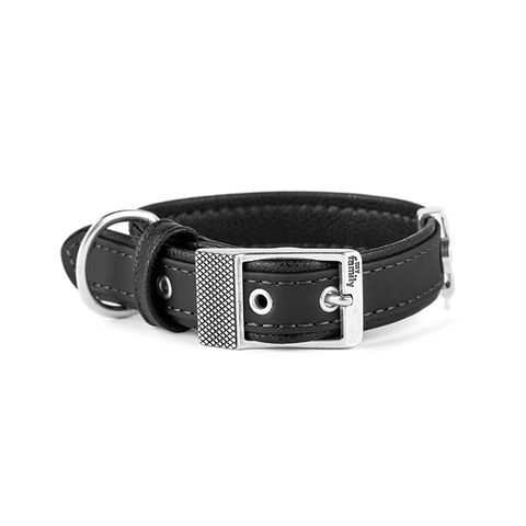 My Family Bilbao Faux Leather Collar Black Med