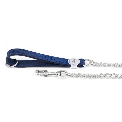 My Family Tucson Leather Chain Leash Blue Lge (60cm)