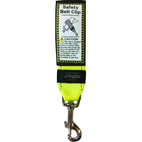 Rogz Car-safe Safety Belt Clip Fluro