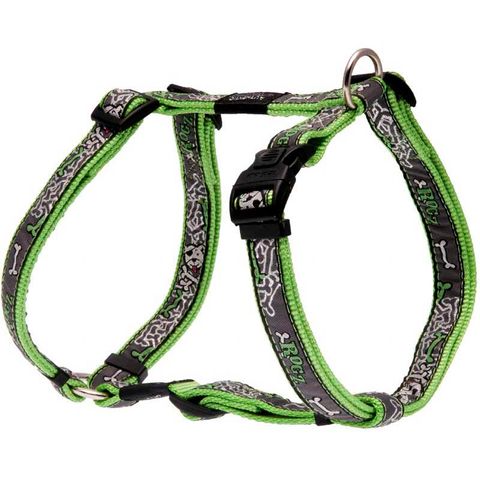 Rogz Fancy Dress H-Harness Lime Bone Lge