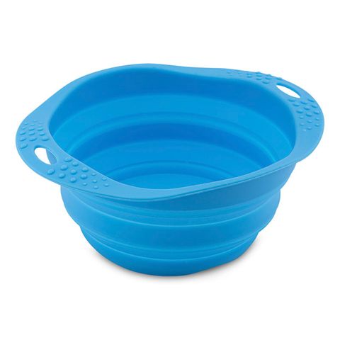 Beco Collapsible Travel Bowl Blue Med