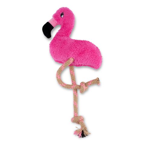 Beco Plush Dog Toy Flamingo Med