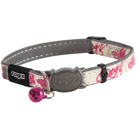 Rogz GlowCat Safety Collar Pink Butterfly Sml