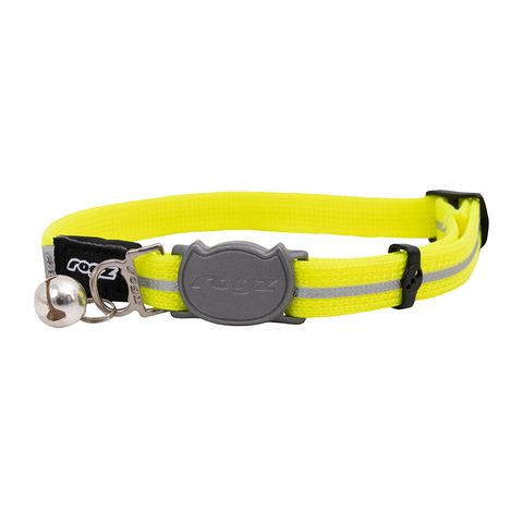 Rogz AlleyCat Safety Collar Yellow Sml