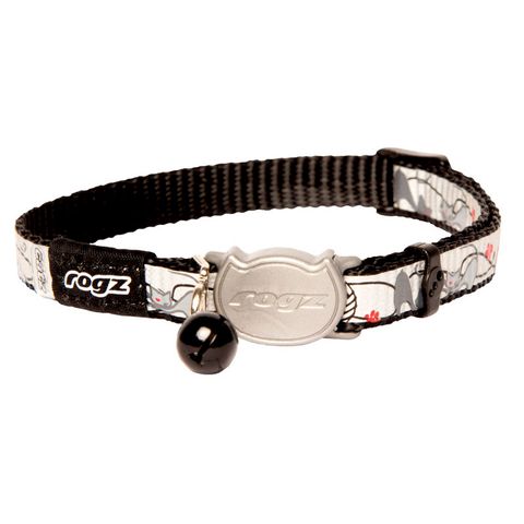 Rogz ReflectoCat Safety Collar Black Cat Sml