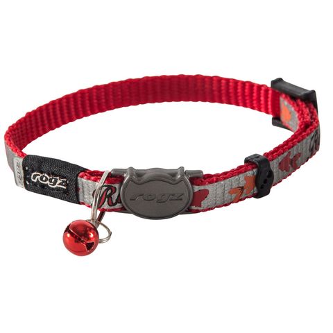 Rogz ReflectoCat Safety Collar Red Fish Xsml