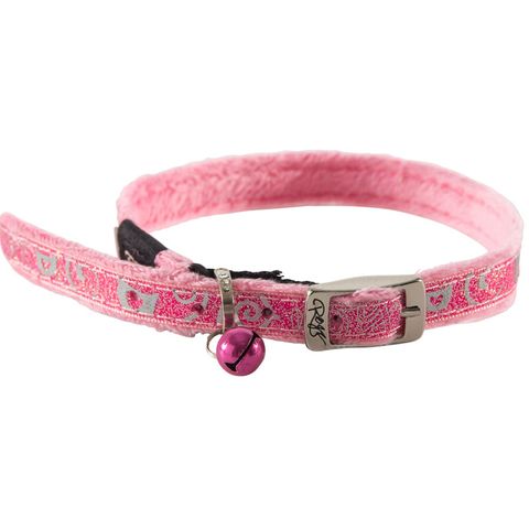 Rogz SparkleCat Pin Buckle Collar Pink Sml