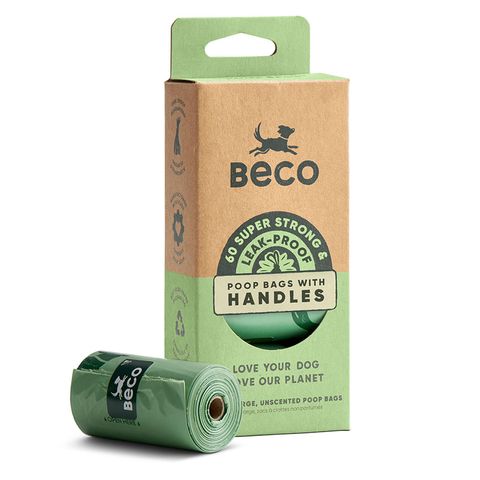 Beco Poop Bags Unscented with Handles 60pk