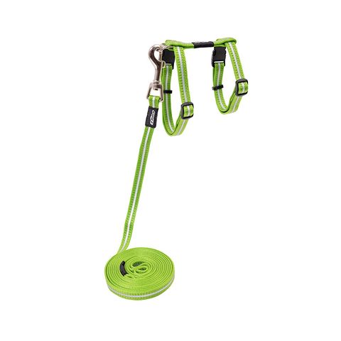 Rogz AlleyCat Control Harness and Lead Lime Sml