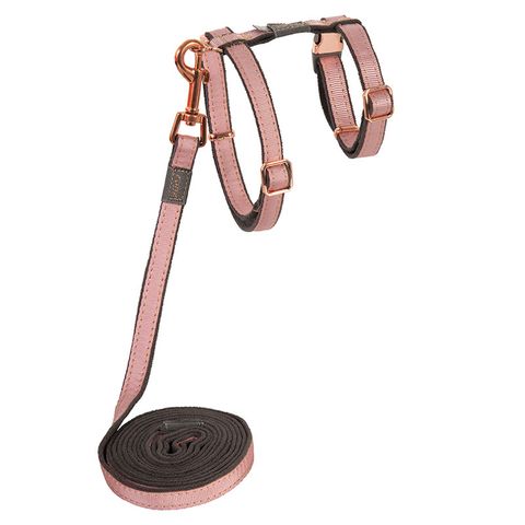 Rogz UrbanCat Control Harness and Lead Pink Blush Sml