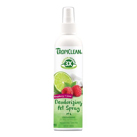TropiClean EnduraScent Deodorizing Spray Raspberry Lime 236mL
