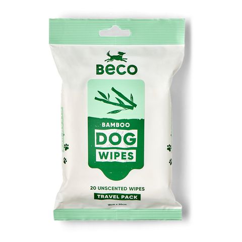 Beco Bamboo Travel Grooming Wipes for Dogs