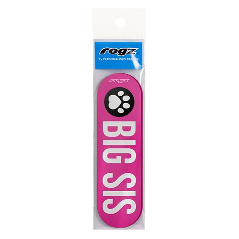 Rogz Personalised Pre-Made Badge Big Sis Lge