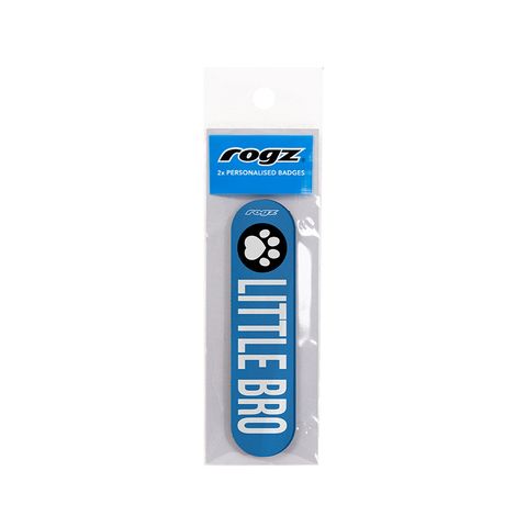 Rogz Personalised Pre-Made Badge Little Bro Sml