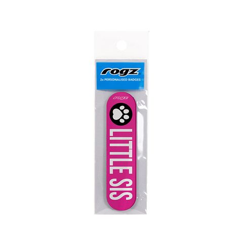 Rogz Personalised Pre-Made Badge Little Sis Sml