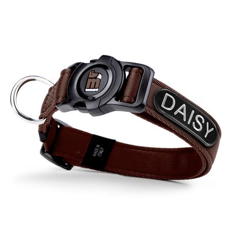 My Family MemoPet ID Collar Brown Med
