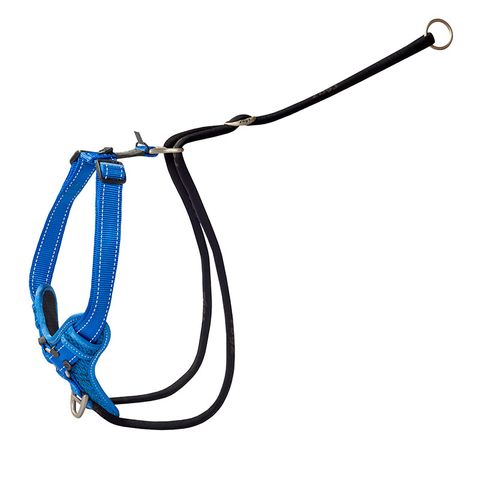 Rogz Control Stop Pull Harness Blue XLge