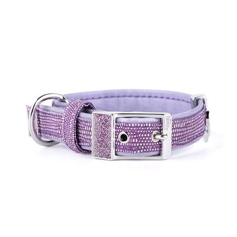 My Family Leather Saint Tropez Dog Collar Lilac Sml/Med