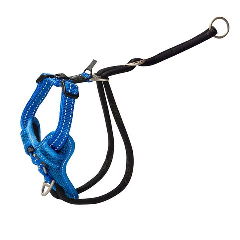 Rogz Control Stop Pull Harness Blue Med
