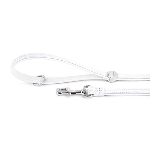 My Family Leather Saint Tropez Leash White 1.1m Long