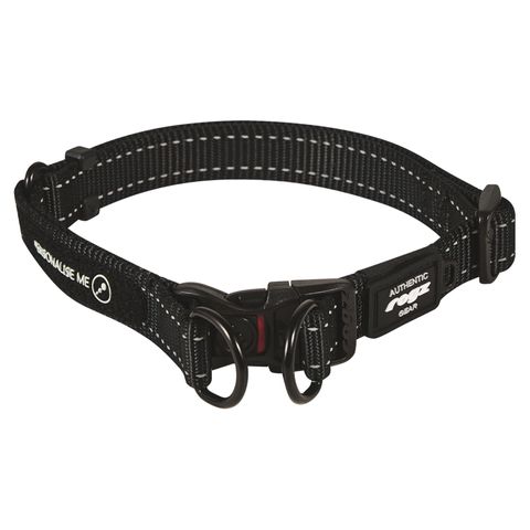 Rogz Utility TwinLoc Collar Black Lge