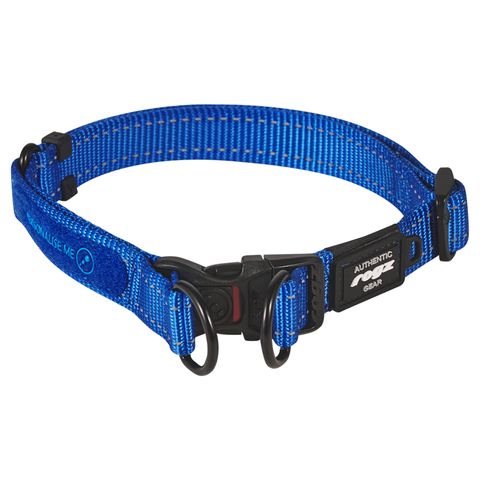 Rogz Utility TwinLoc Collar Blue Lge