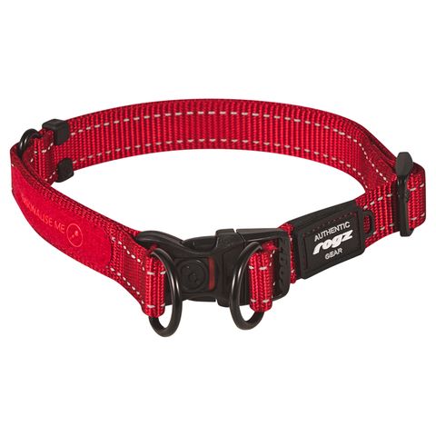 Rogz Utility TwinLoc Collar Red Lge