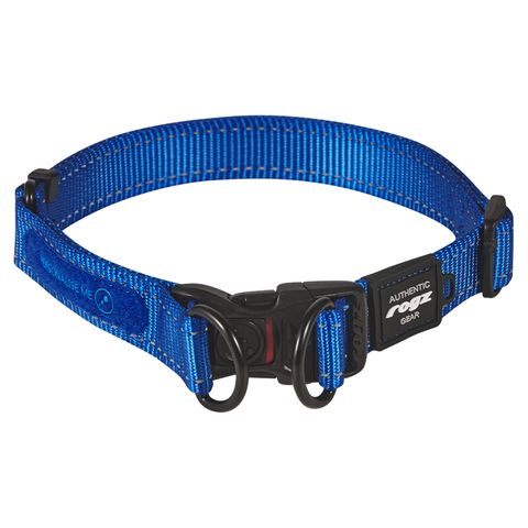 Rogz Utility TwinLoc Collar Blue Xlge