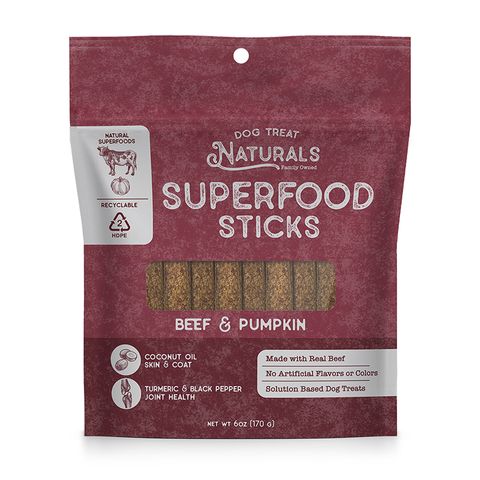 Dog Treat Naturals Beef and Pumpkin Superfood Sticks 283g
