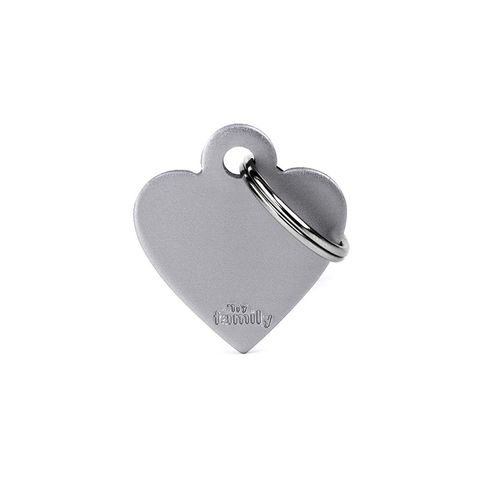 My Family Basic Heart Grey Sml