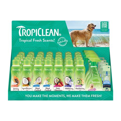 TropiClean Shampoo Display