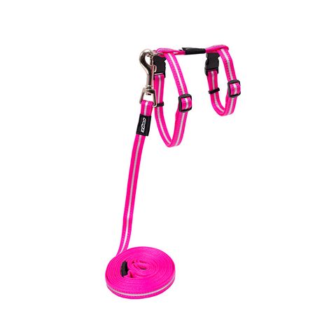 Rogz AlleyCat Control Harness and Lead Pink Sml