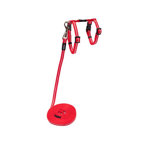 Rogz AlleyCat Control Harness and Lead Red Xsml