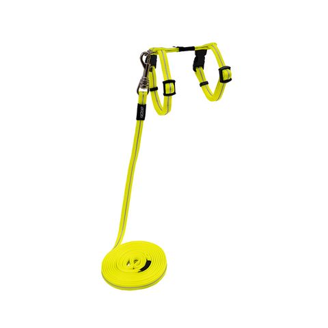 Rogz AlleyCat Control Harness and Lead Yellow Xsml