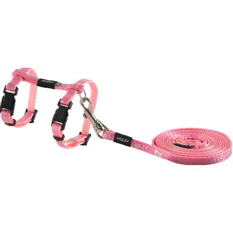 Rogz SparkleCat Control Harness and Lead Pink Xsml