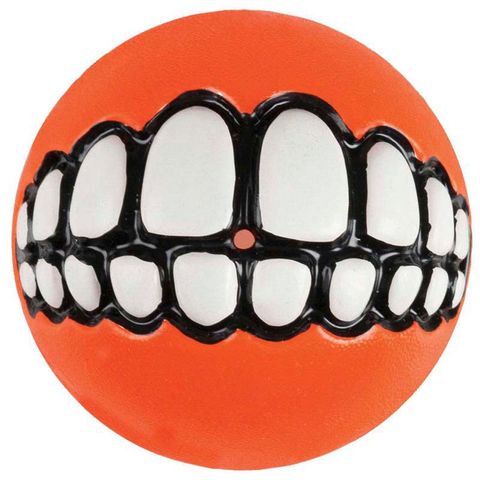 Rogz Grinz Fetch Ball Orange Sml