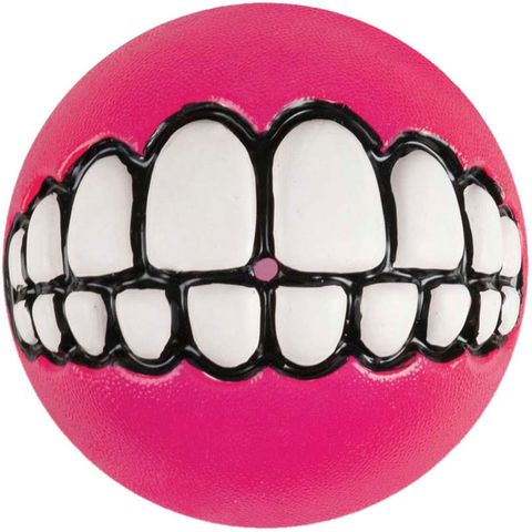 Rogz Grinz Fetch Ball Pink Med