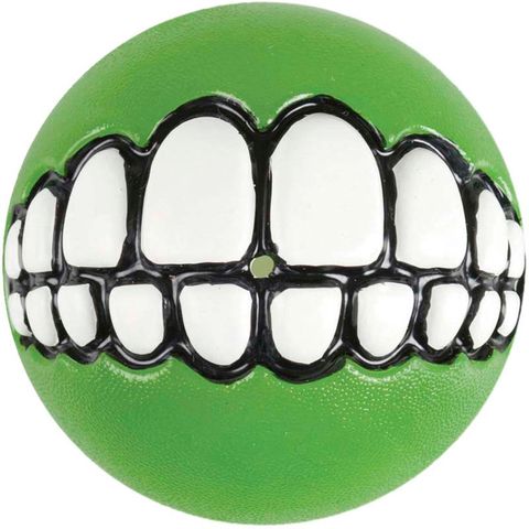 Rogz Grinz Fetch Ball Lime Med