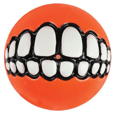 Rogz Grinz Fetch Ball Orange Lge