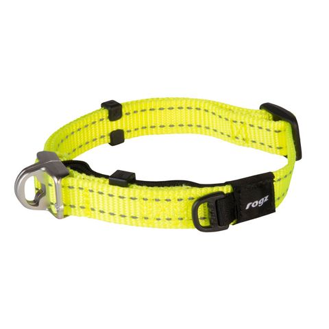 Rogz Safety Collar Dayglo Yellow Med