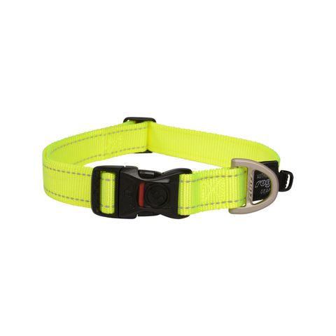 Rogz Utility Classic Collar Dayglo Yellow Xlge