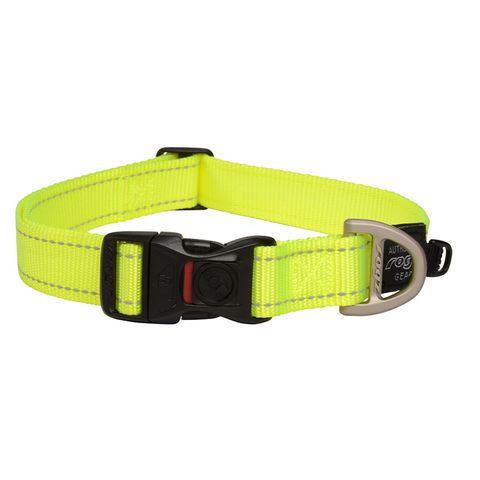 Rogz Utility Classic Collar Dayglo Yellow Xlge