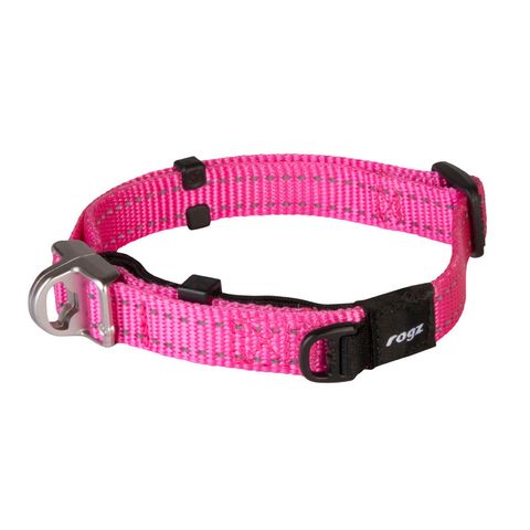Rogz Safety Collar Pink Med